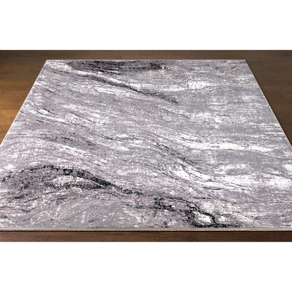 Solar Rug - 25676 by Surya in gray, light gray, charcoal, black. Made from 70% viscose, 30% acrylic in a unique style.