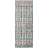 Gray, Teal, Dark Blue, Light Gray, Charcoal / 3' x 8'
