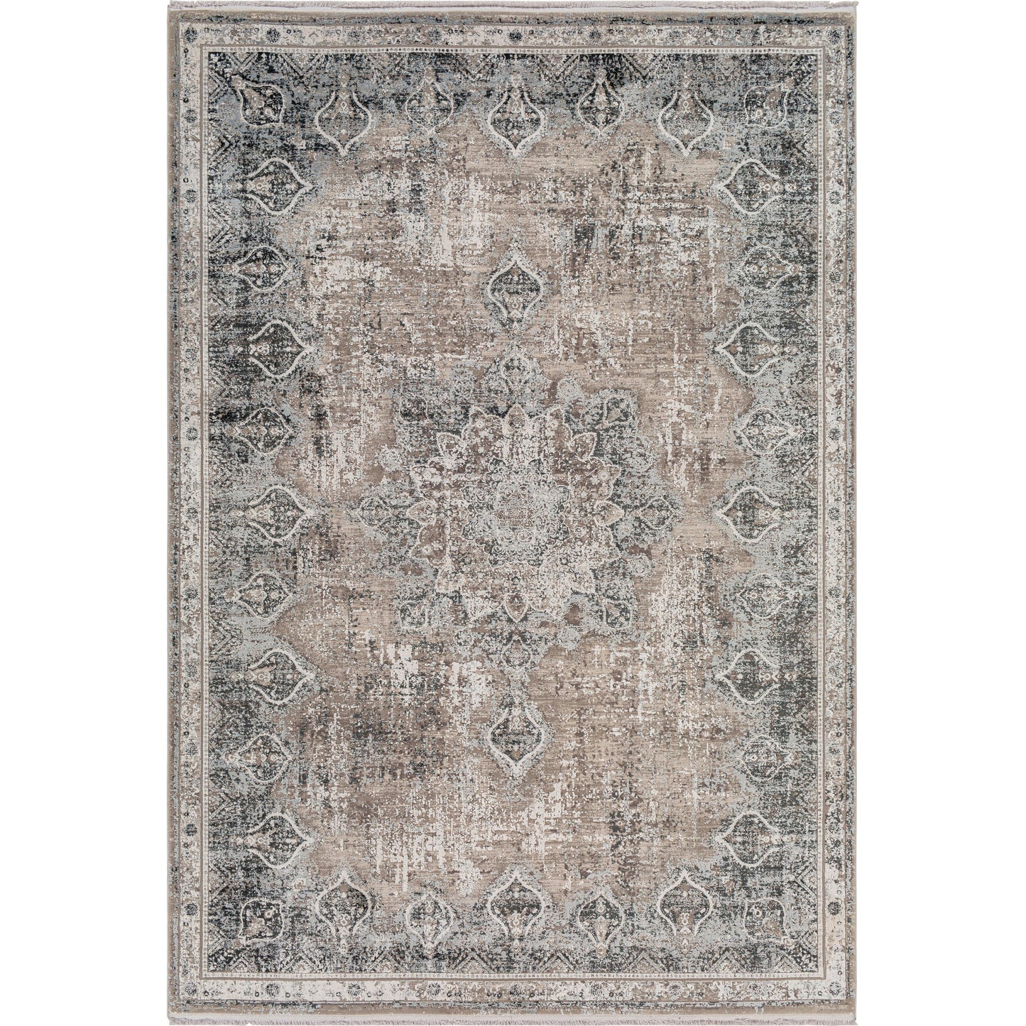 001 SI-1890779,SI-1890780,SI-1890782,SI-1890785 | Primary Silo | Solar Rug - 26137 by Surya in gray, light gray, light beige, light slate, black. Made from 70% viscose, 30% acrylic in a unique style.