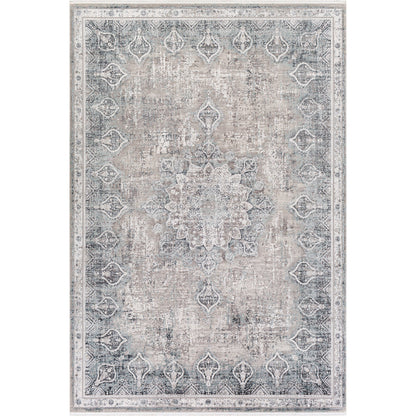 Solar Rug - 26137 by Surya in gray, light gray, light beige, light slate, black. Made from 70% viscose, 30% acrylic in a unique style.