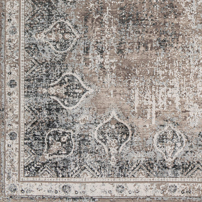 Solar Rug - 26137 by Surya in gray, light gray, light beige, light slate, black. Made from 70% viscose, 30% acrylic in a unique style.