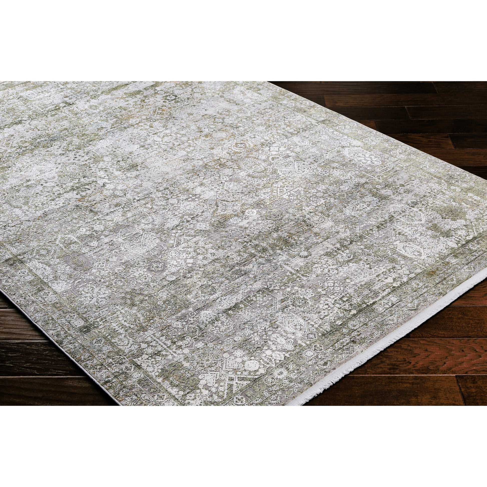Solar Rug - 31404 by Surya in olive, off-white, taupe, light gray. Made from main: 85% viscose, main: 15% acrylic in a unique style.