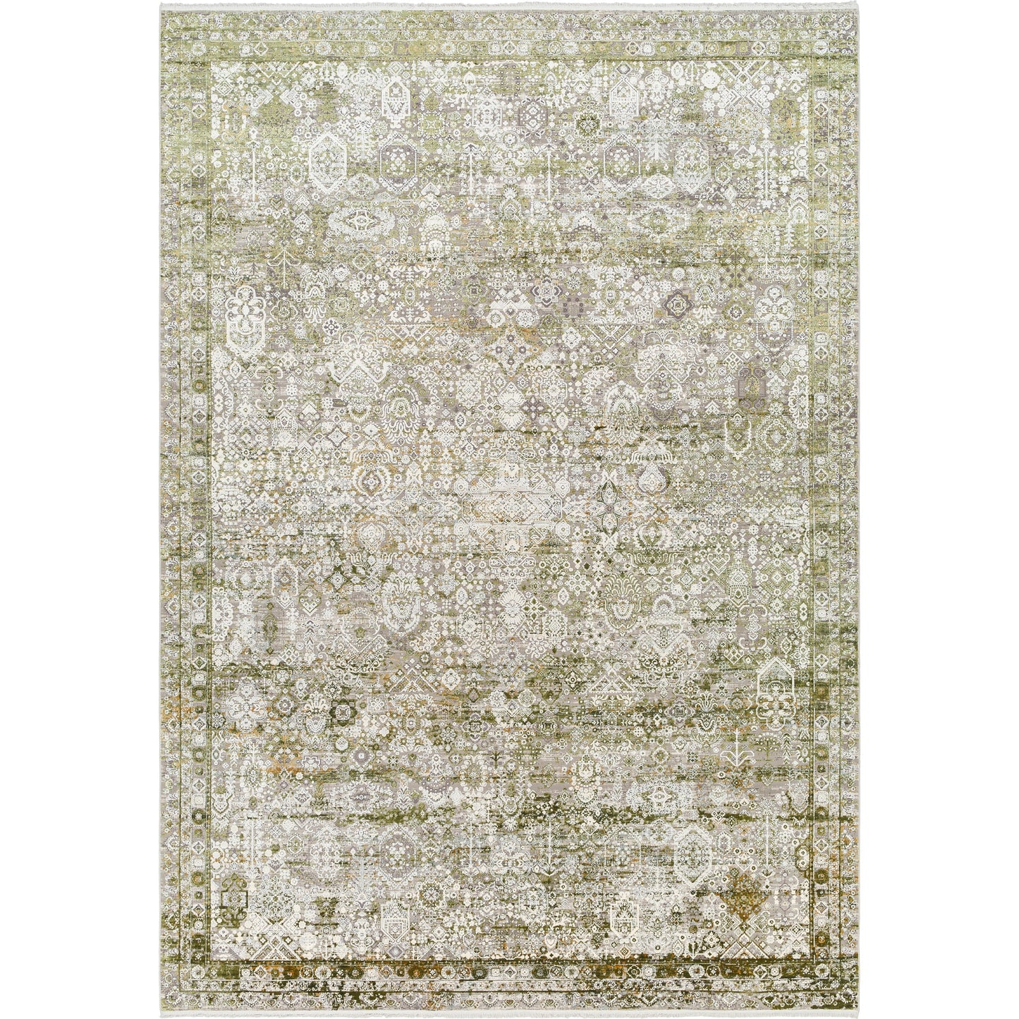 001 SI-1917356,SI-1917363 | Primary Silo | Solar Rug - 31404 by Surya in olive, off-white, taupe, light gray. Made from main: 85% viscose, main: 15% acrylic in a unique style.
