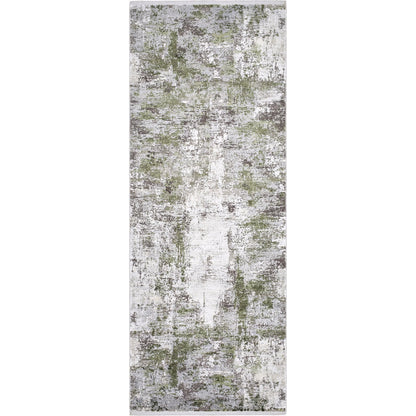 Solar Rug - 15997 by Surya in gray, light gray, off-white, medium gray, olive. Made from viscose, acrylic in a unique style.