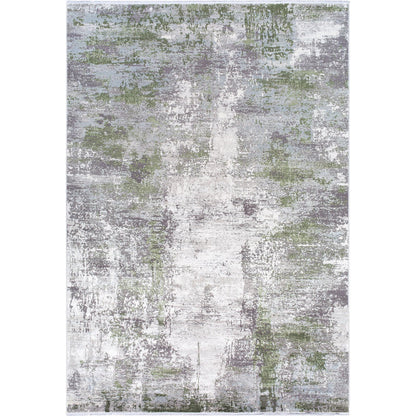 Solar Rug - 15997 by Surya in gray, light gray, off-white, medium gray, olive. Made from viscose, acrylic in a unique style.