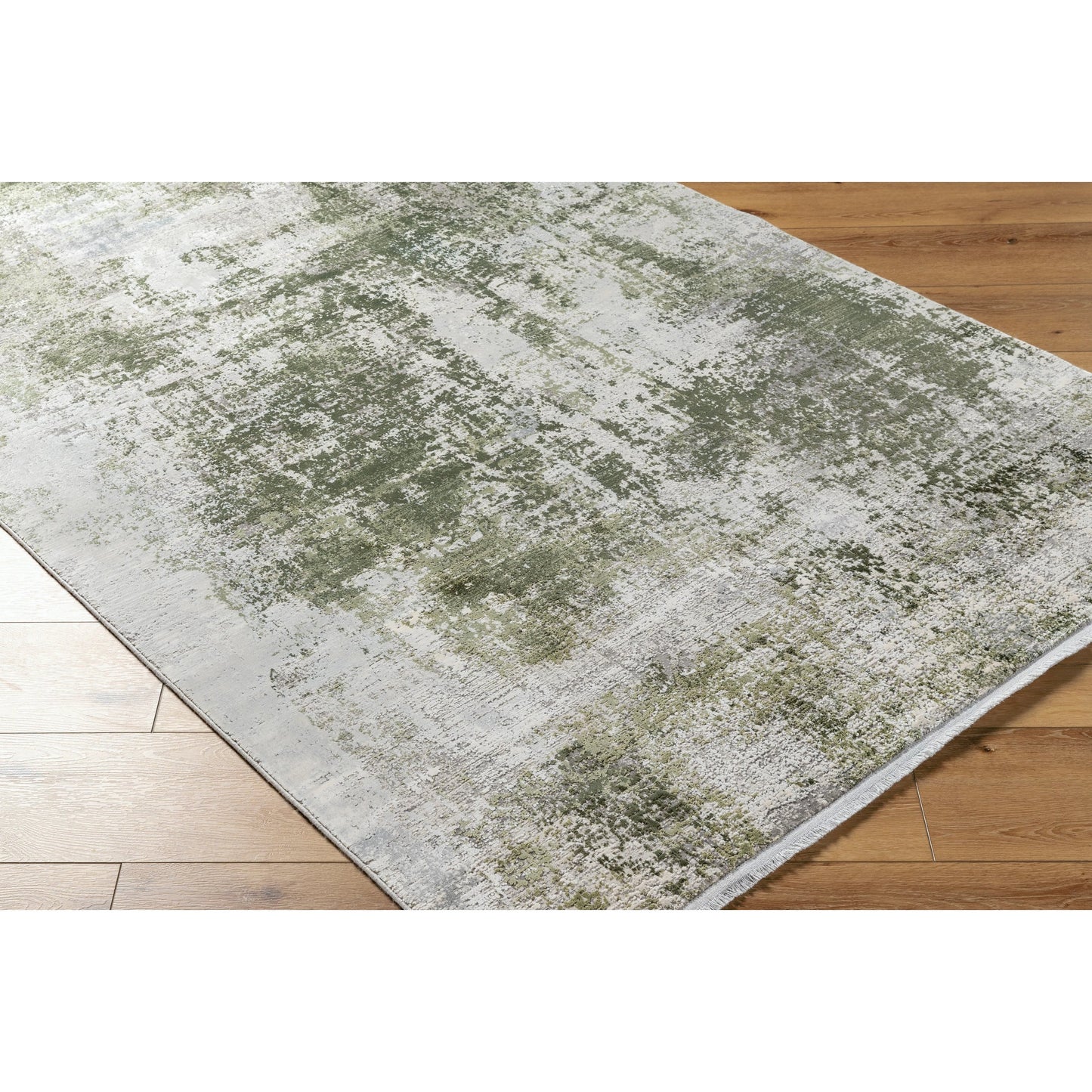 005 SI-2098797,SI-2098798,SI-2098800,SI-2098805,SI-2098806 | Closeup | Solar Rug - 492064 by Surya in light gray, off-white, gray, olive. Made from viscose, acrylic in a unique style.