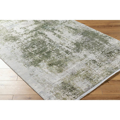 Solar Rug - 492064 by Surya in light gray, off-white, gray, olive. Made from viscose, acrylic in a unique style.