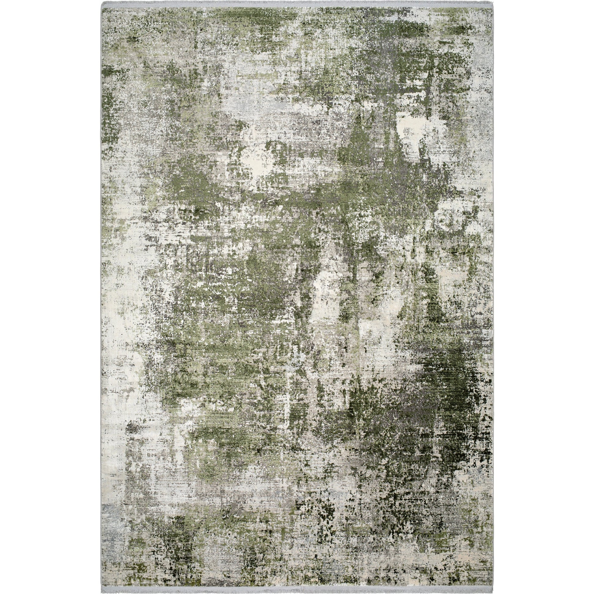 Solar Rug - 492064 by Surya in light gray, off-white, gray, olive. Made from viscose, acrylic in a unique style.