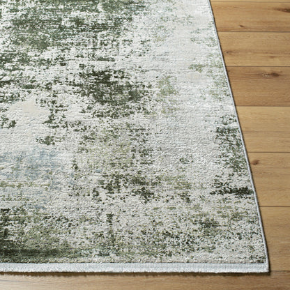 Solar Rug - 492064 by Surya in light gray, off-white, gray, olive. Made from viscose, acrylic in a unique style.