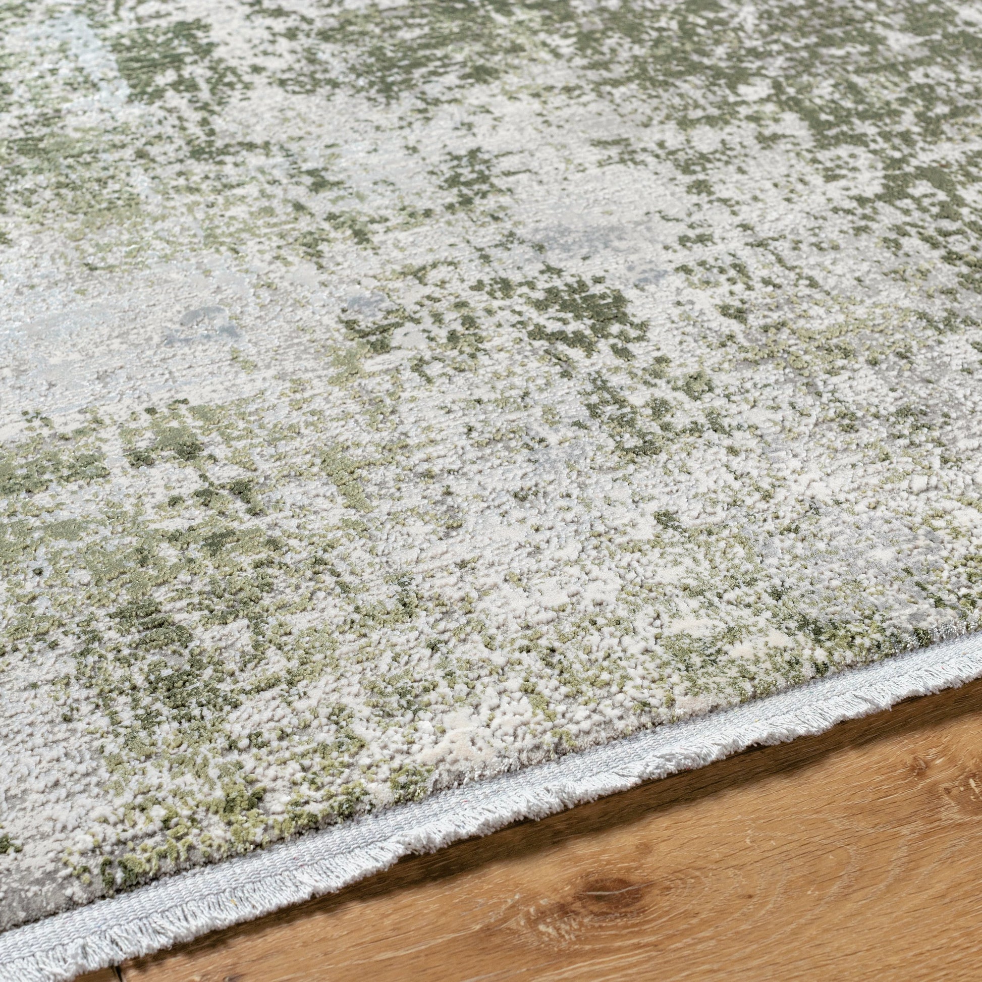 Solar Rug - 492064 by Surya in light gray, off-white, gray, olive. Made from viscose, acrylic in a unique style.
