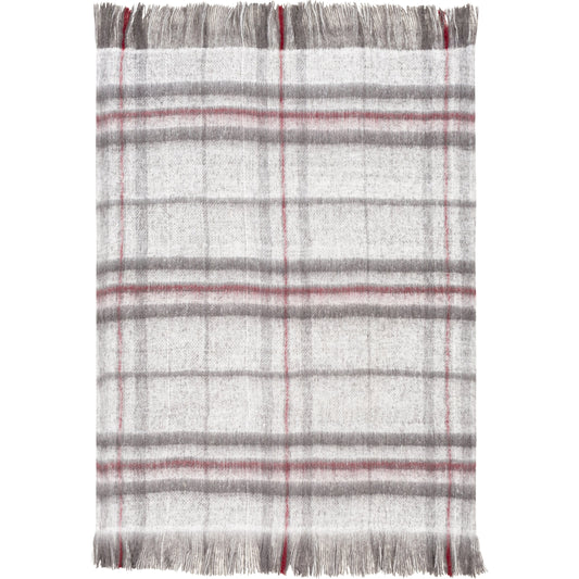 Stowe - 34970 by Livabliss in dark red, medium gray, white. Made from 80% acrylic, 10% nylon, 10% polyester in a transitional style.