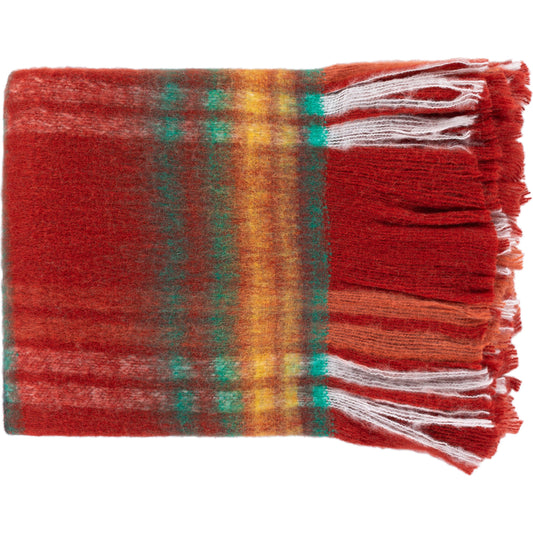 Stowe - 10748 by Surya in red, yellow. Made from 80% acrylic, 20% nylon in a unique style.