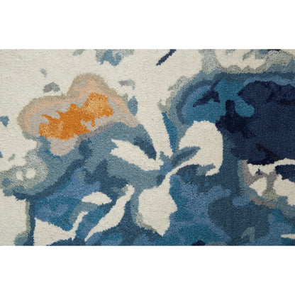 Dafney Transitional & Botanical Rug - 8871F by Feizy in blue. Made from 75% wool, 25% viscose in a unique style.