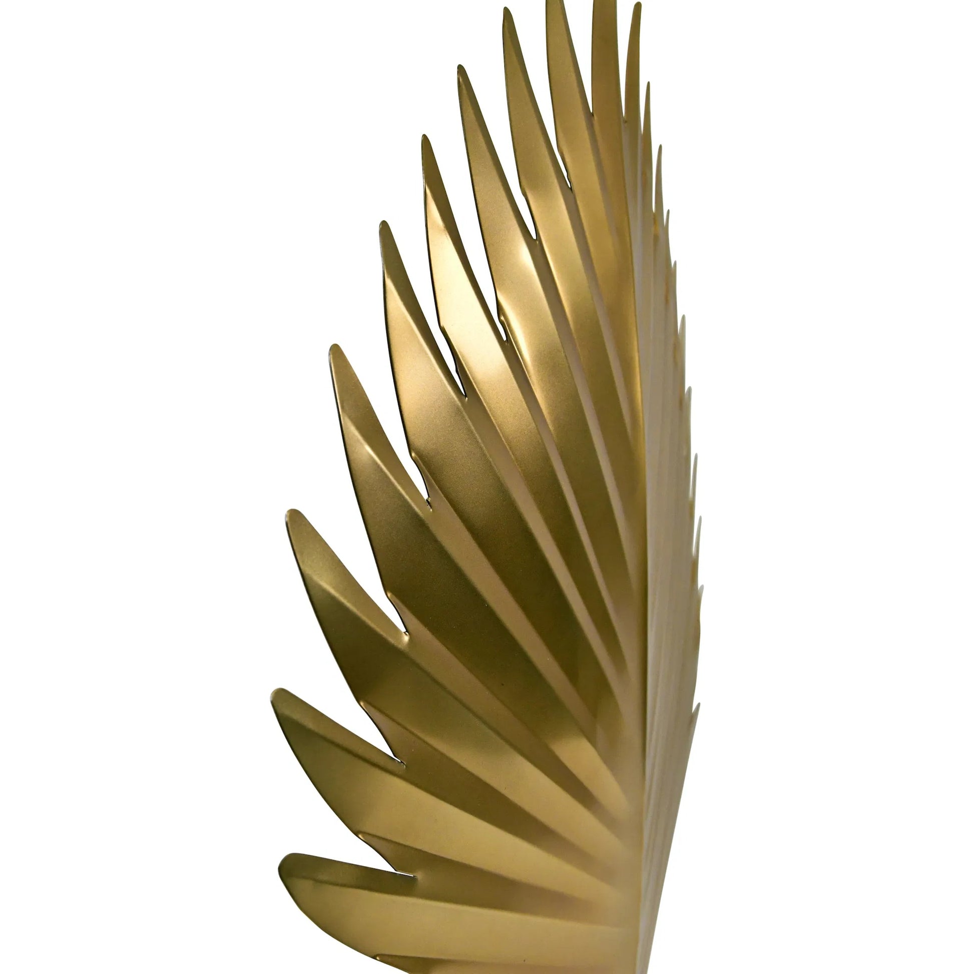Sprig Antique Brass Leaf Scultpture by Worlds Away in antique brass, white, grey. Made from marble in a unique style.