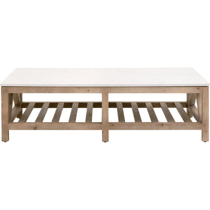 Spruce Coffee Table by Essentials For Living. Made from solid pine wood, solid quartz in a coastal style.
