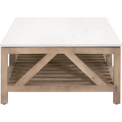 Spruce Coffee Table by Essentials For Living. Made from solid pine wood, solid quartz in a coastal style.
