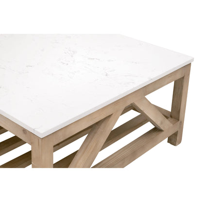 Spruce Coffee Table by Essentials For Living. Made from solid pine wood, solid quartz in a coastal style.