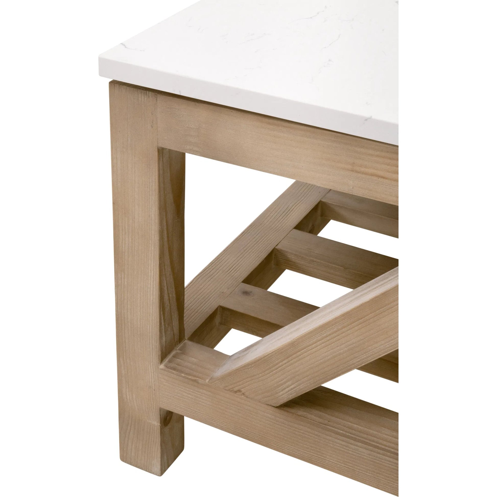 Spruce Coffee Table by Essentials For Living. Made from solid pine wood, solid quartz in a coastal style.
