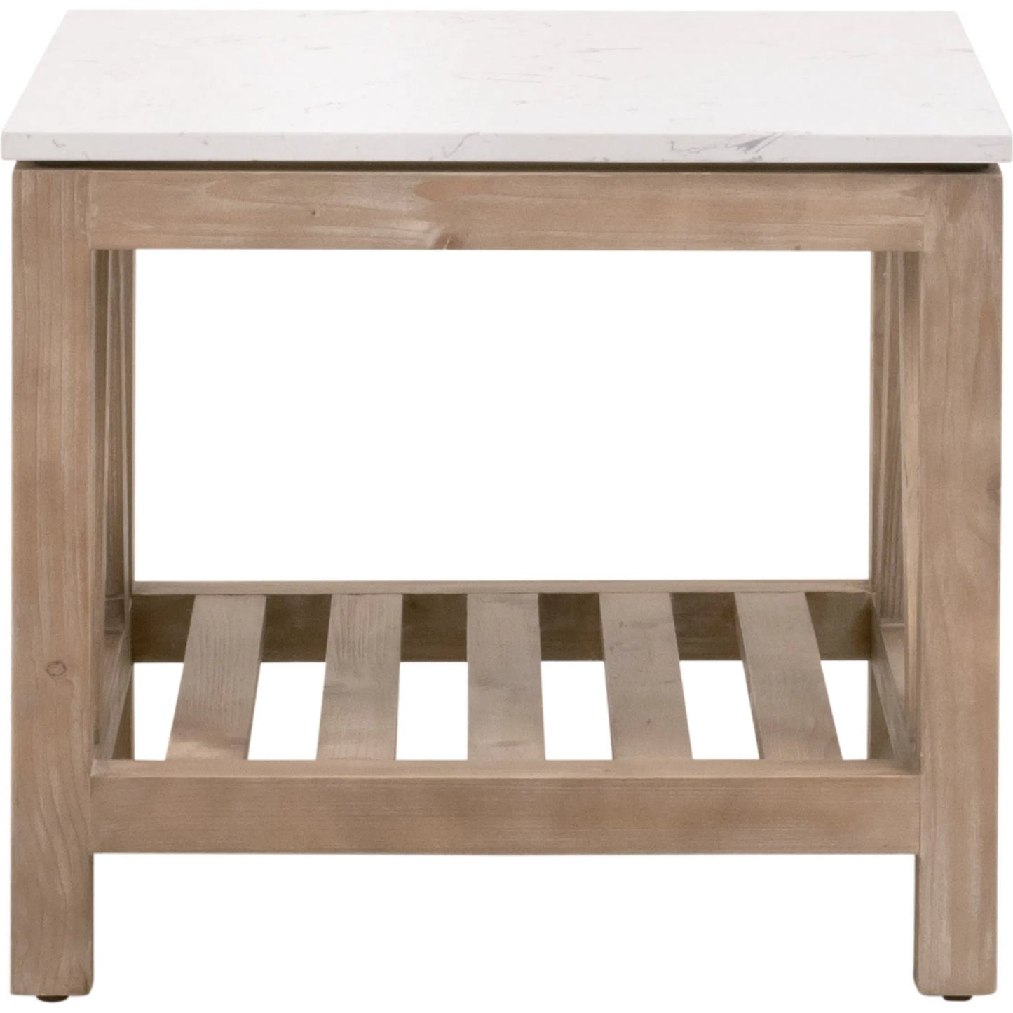 010 SI-2249337 | Additional Silo | Spruce End Table by Essentials For Living. Made from solid pine wood, solid quartz in a coastal style.