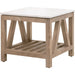 Spruce End Table by Essentials For Living. Made from solid pine wood, solid quartz in a coastal style.