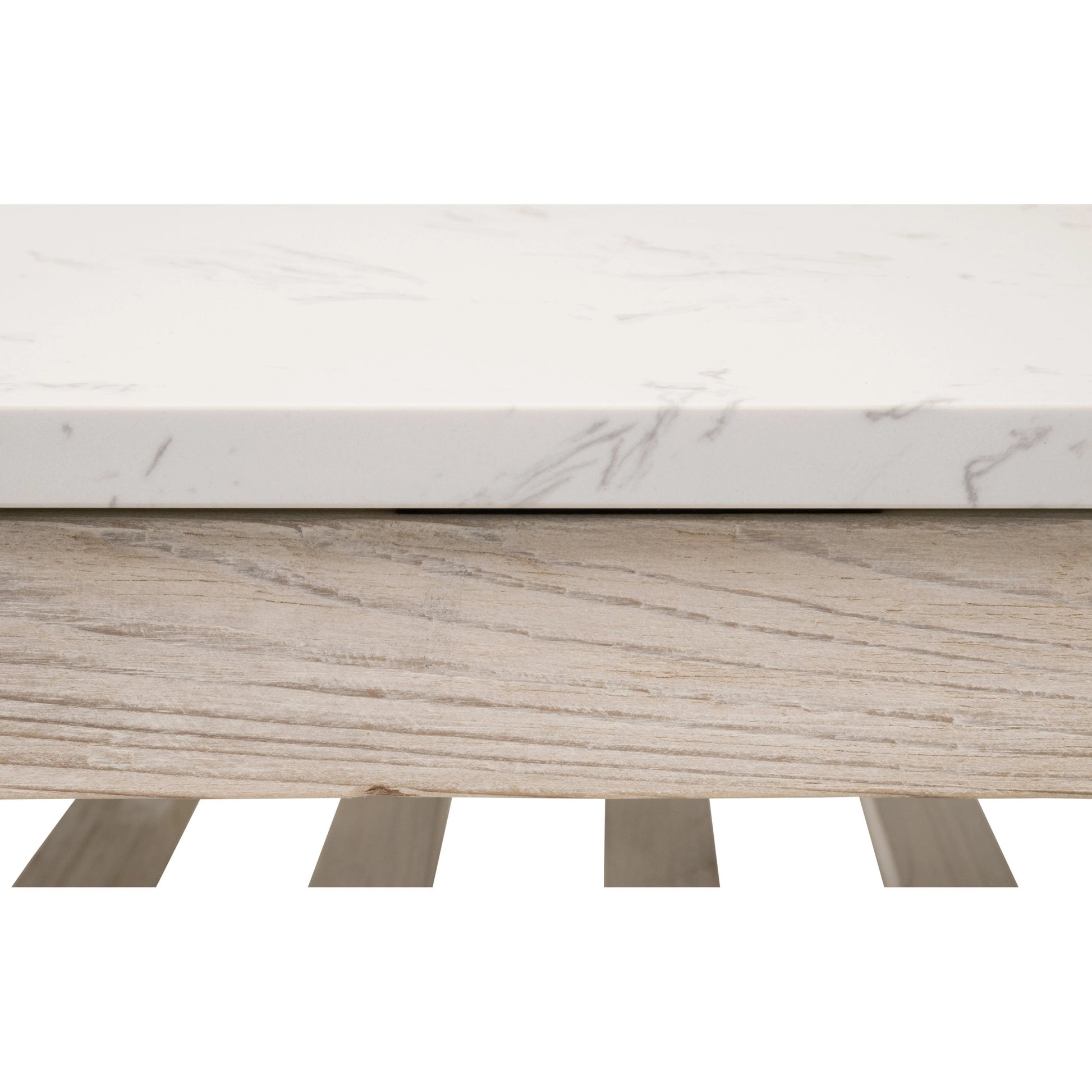 Spruce Square Coffee Table by Essentials For Living. Made from solid pine wood, solid quartz in a coastal style.