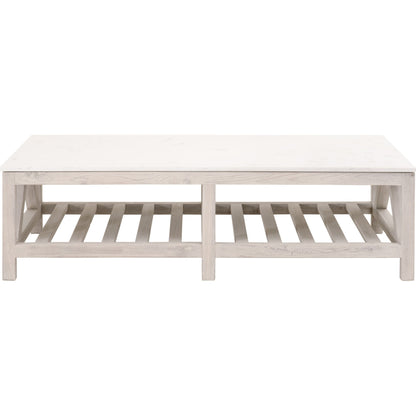 Spruce Coffee Table by Essentials For Living. Made from solid pine wood, solid quartz in a coastal style.