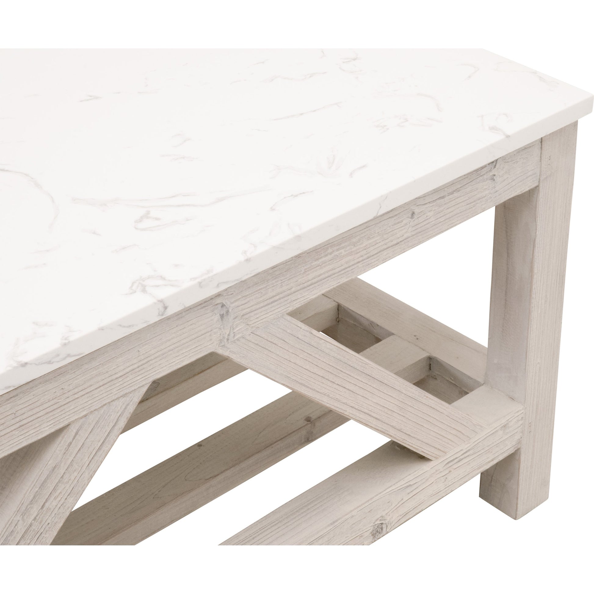 Spruce Coffee Table by Essentials For Living. Made from solid pine wood, solid quartz in a coastal style.