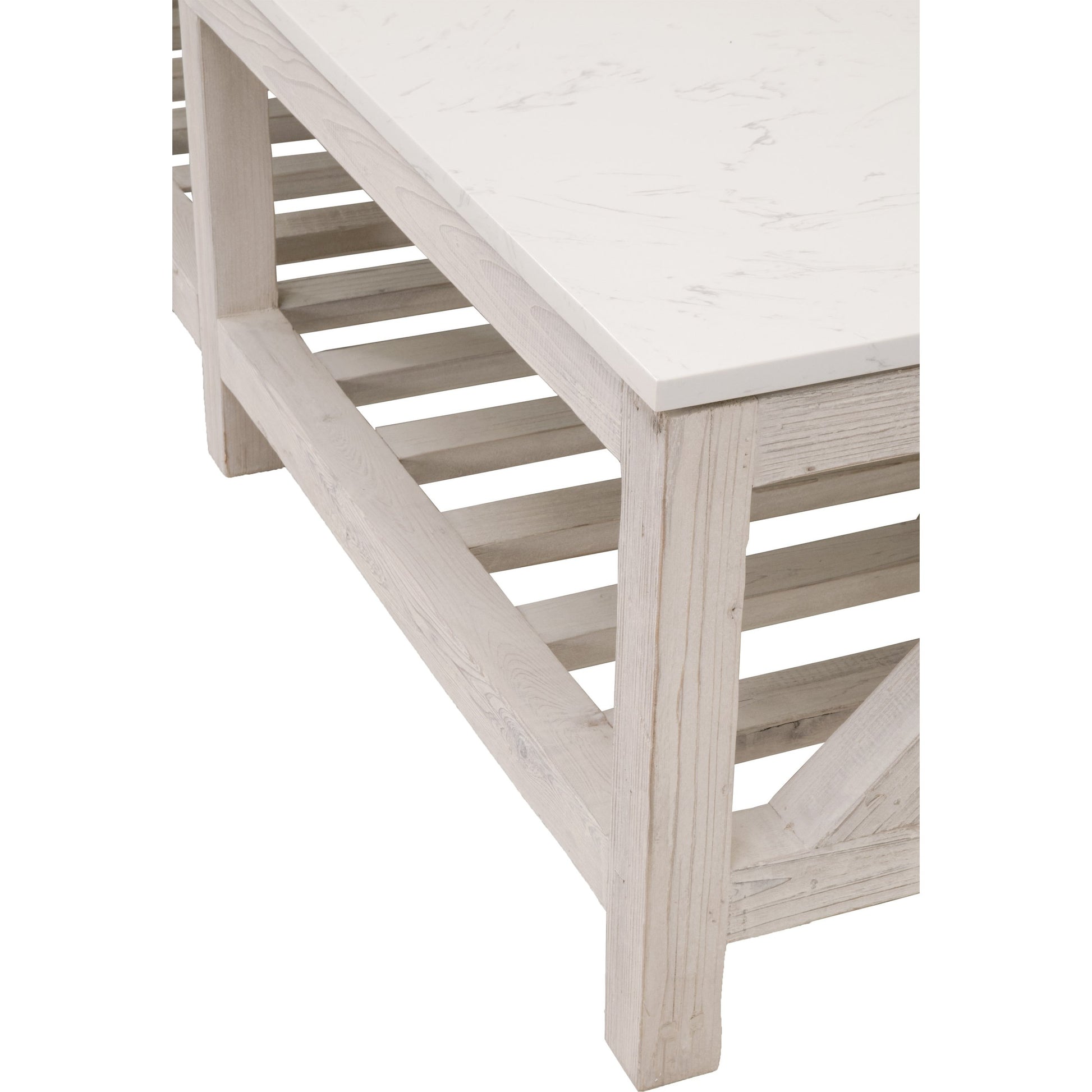 Spruce Coffee Table by Essentials For Living. Made from solid pine wood, solid quartz in a coastal style.