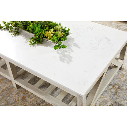 Spruce Coffee Table by Essentials For Living. Made from solid pine wood, solid quartz in a coastal style.