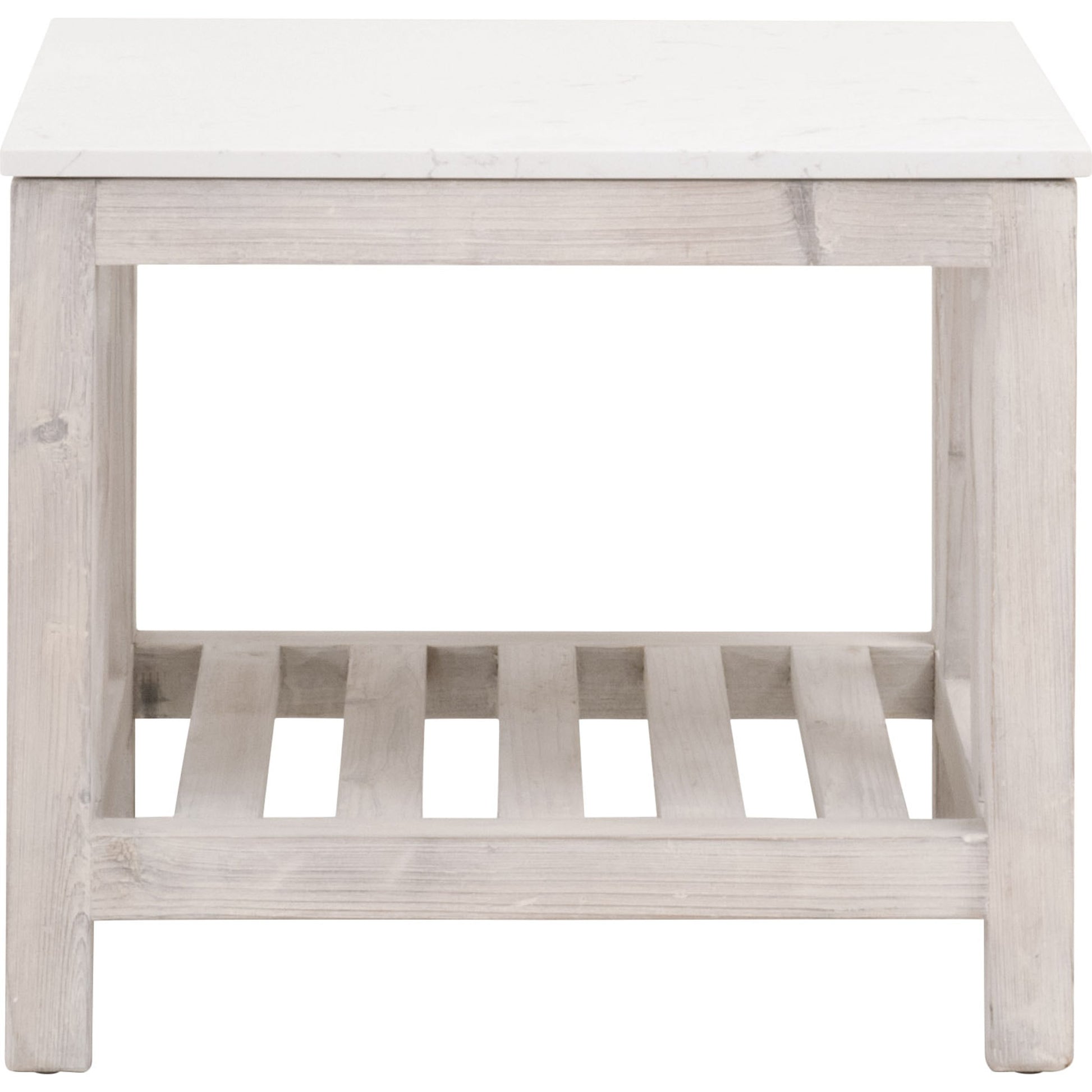 Spruce End Table by Essentials For Living. Made from solid pine wood, solid quartz in a coastal style.