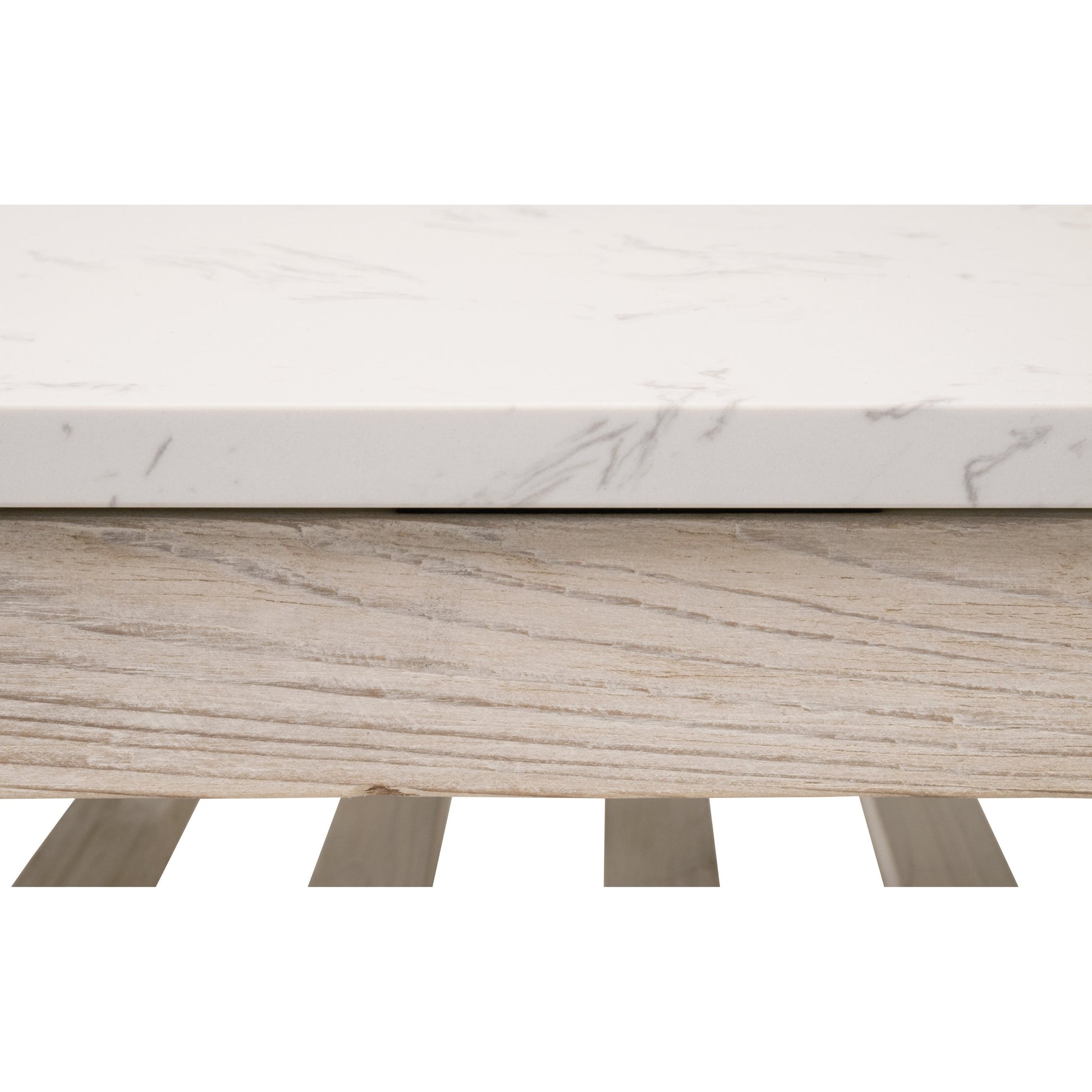 Spruce Square Coffee Table by Essentials For Living. Made from solid pine wood, solid quartz in a coastal style.