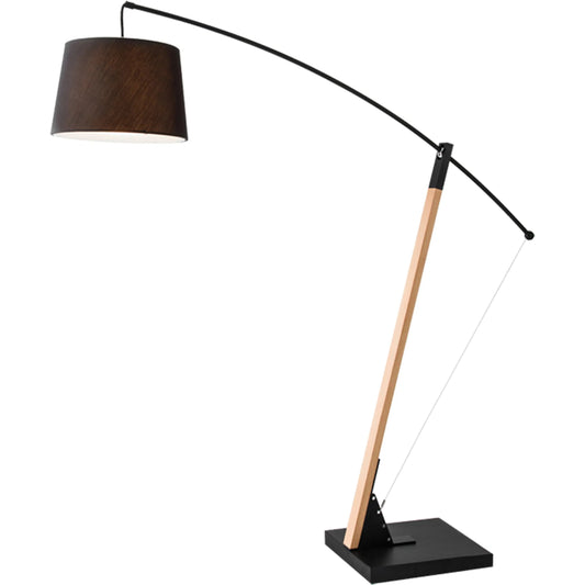 Archer Floor Lamp by Seed Design in black. Made from fabric, steel, beech in a modern style.