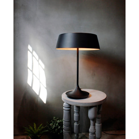 China Table Lamp by Seed Design in black (oil bronze). Made from steel in a transitional style.