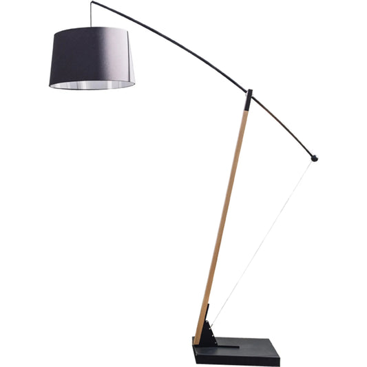 Archer Floor Lamp by Seed Design in black. Made from fabric, steel, beech in a modern style.