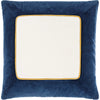 Off-White, Marine Blue, Orange / Down Feather / 18" x 18"