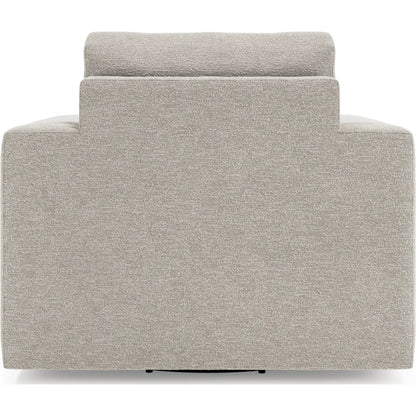 Drew Fabric Swivel Chair by Bernhardt in grey. Made from fabric in a unique style.