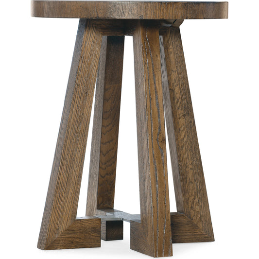 Chapman Side Table by Hooker Furniture in sorrel. Made from white oak veneers, metal in a modern style.