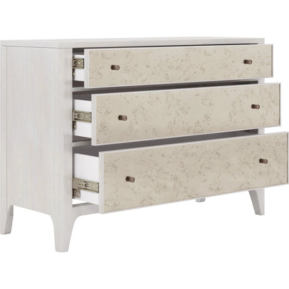 Mezzanine Single Dresser by A.R.T. Furniture in dove gray. Made from parawood, poplar solids, maple veneer, mirror in a modern style.