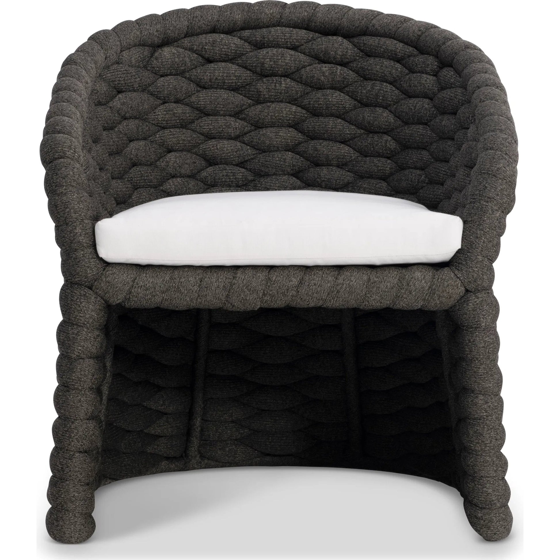 Salinas Arm Chair by Bernhardt in charcoal. Made from fabric in a unique style.