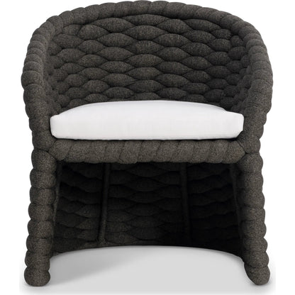 Salinas Arm Chair by Bernhardt in charcoal. Made from fabric in a unique style.