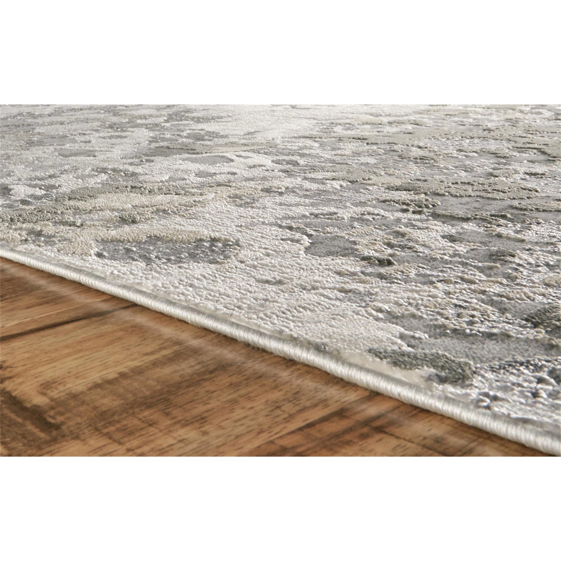 Micah Rug - 3336F by Feizy in silver, gray, white. Made from polyester, polypropylene in a unique style.