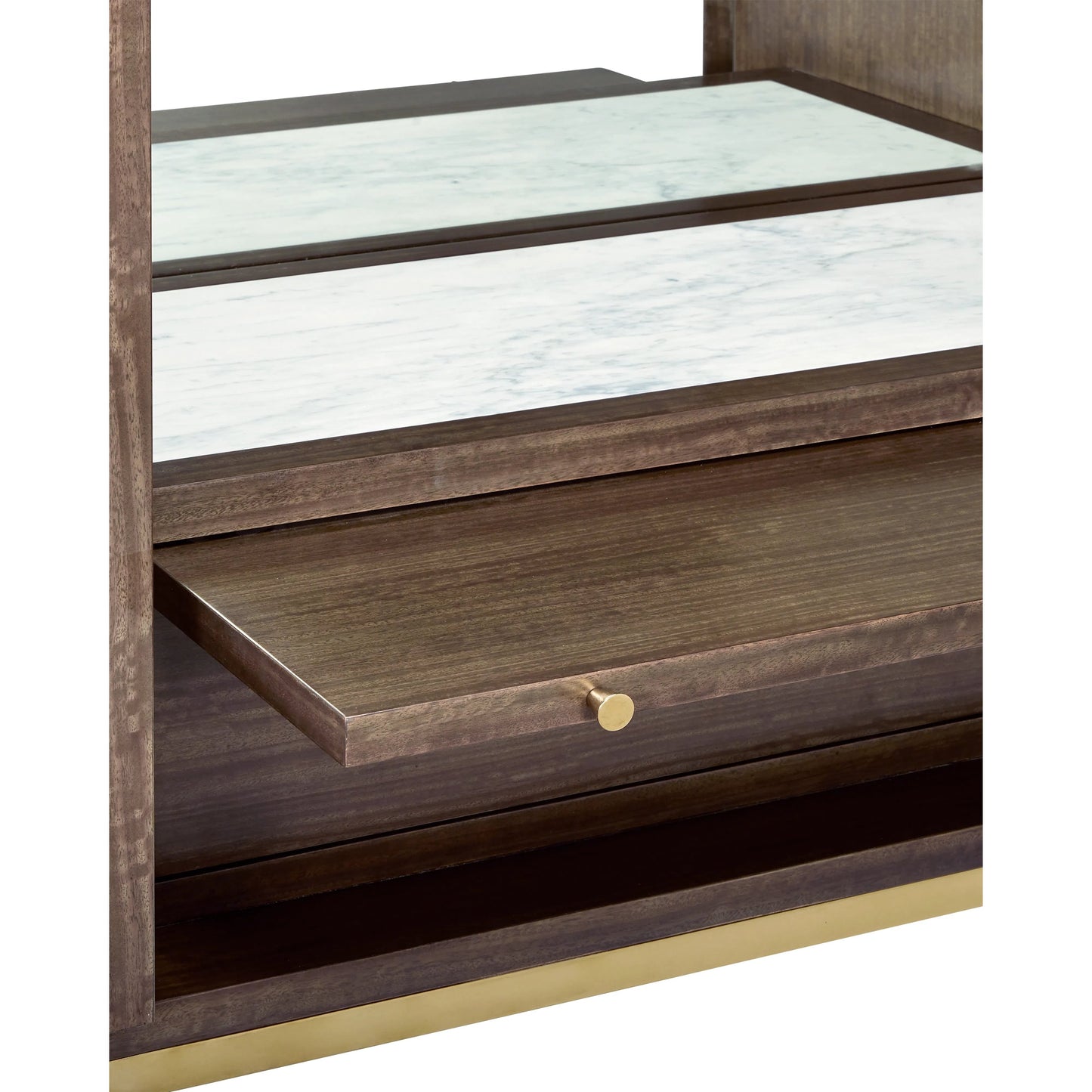 007 SI-2191690 | Additional Silo | Colette Bar Cabinet by Currey and Company in tawny brown, polished brass, mirror, natural, clear, rose. Made from figured eucalyptus, stainless steel, glass, marble, faux velvet in a modern style.