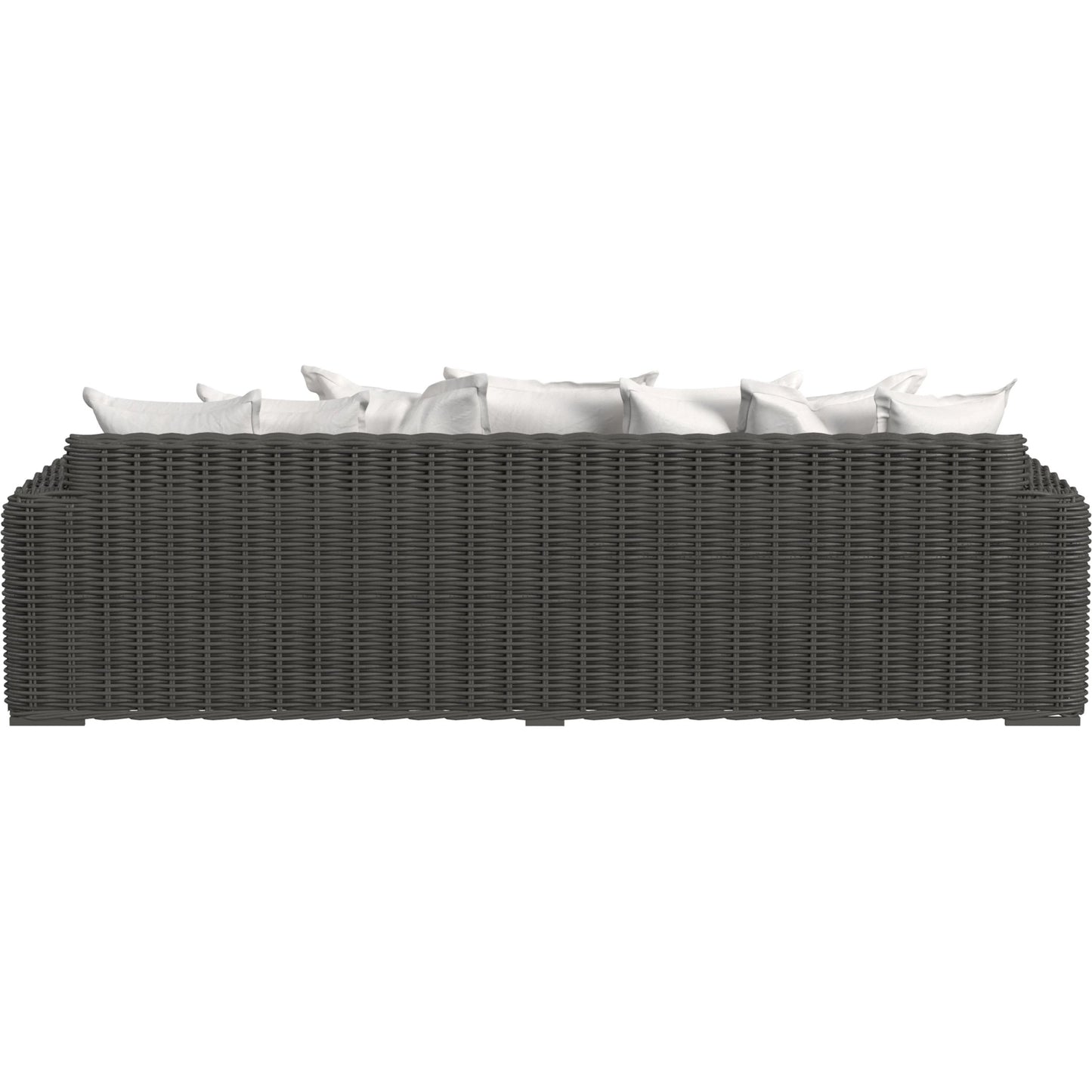 004 SI-2318700 | Additional Silo | Cabo Outdoor Sofa by Sunset West in dark wood. Made from resin wicker in a rustic style.