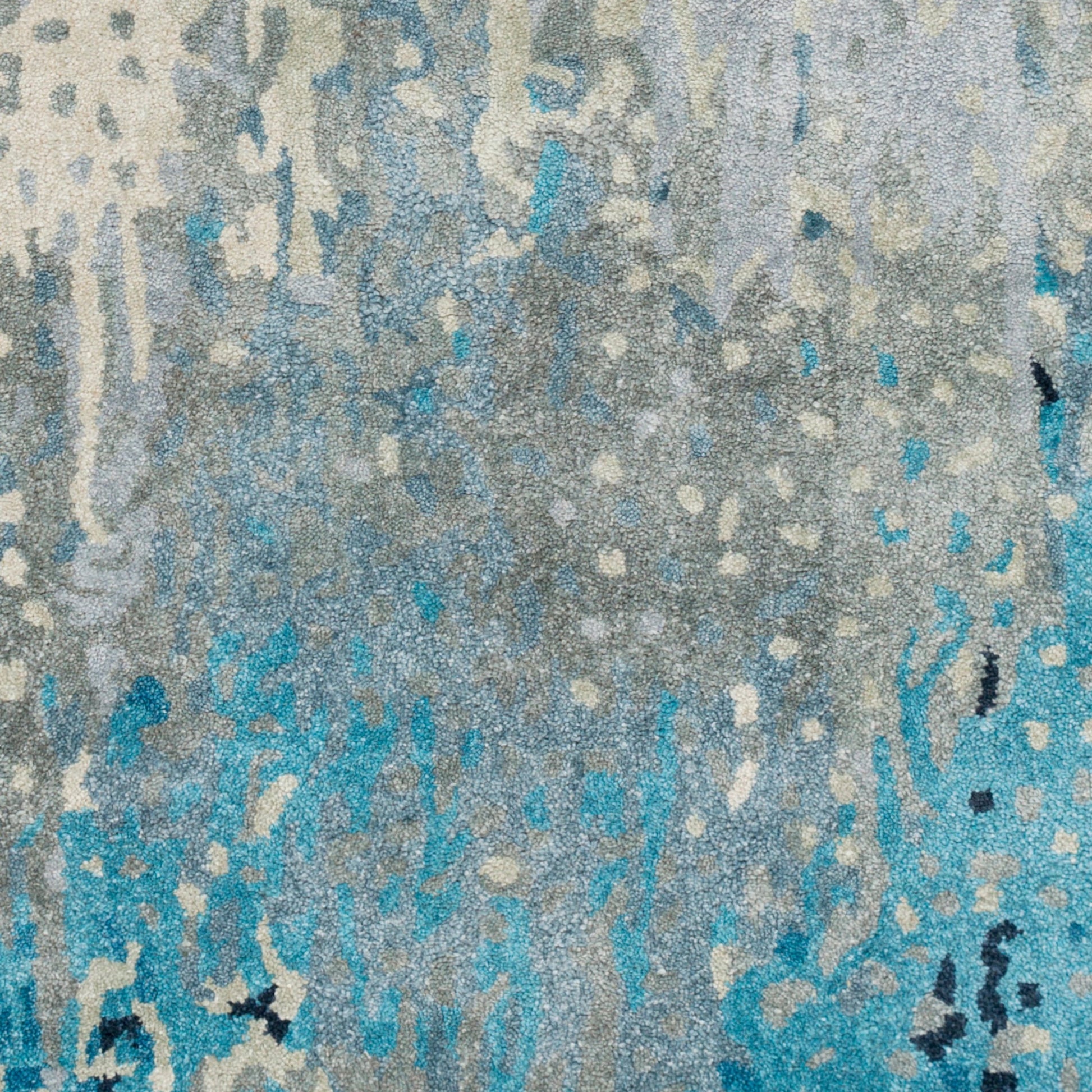 Serenade Rug - 1020 by Surya in dark purple, lilac, blue, light gray, cream, black. Made from 80% viscose, 20% wool in a unique style.