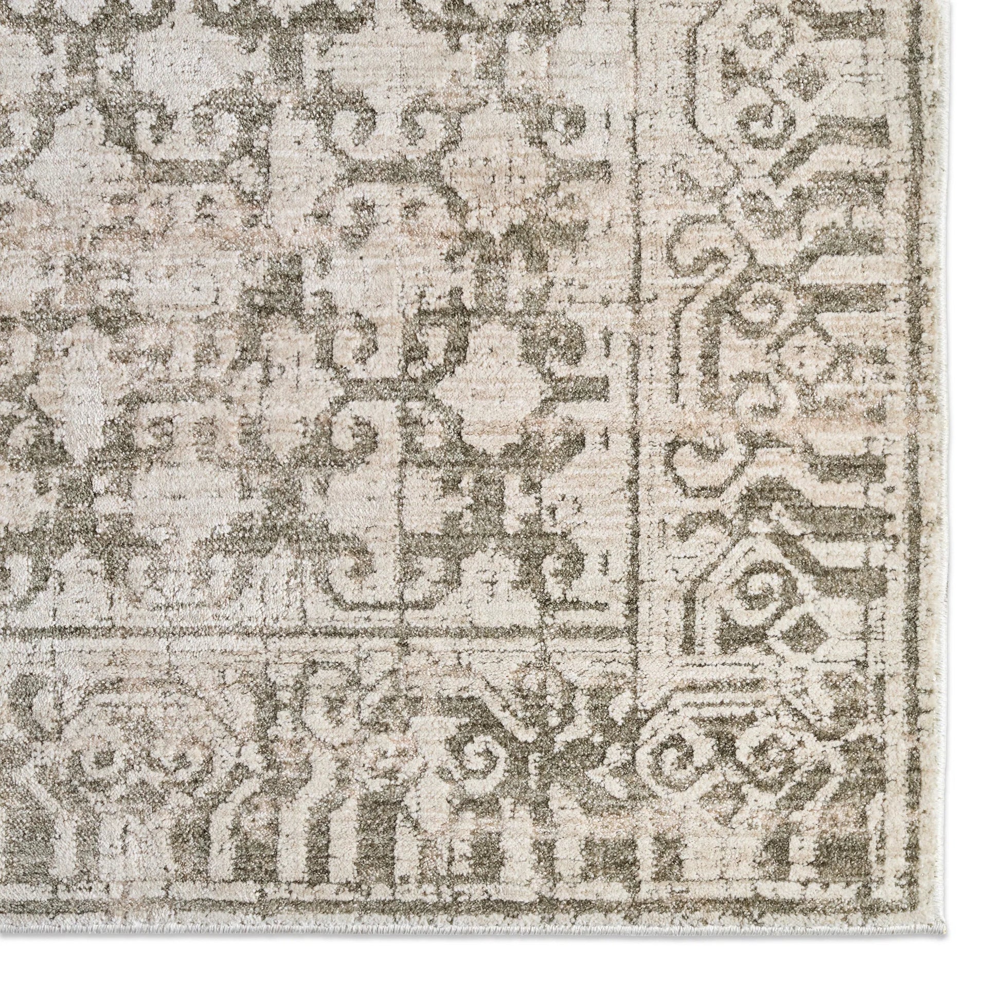 Serenita SRE06 Rug by Jaipur Living in green, ivory, white. Made from 100% polyester in a unique style.