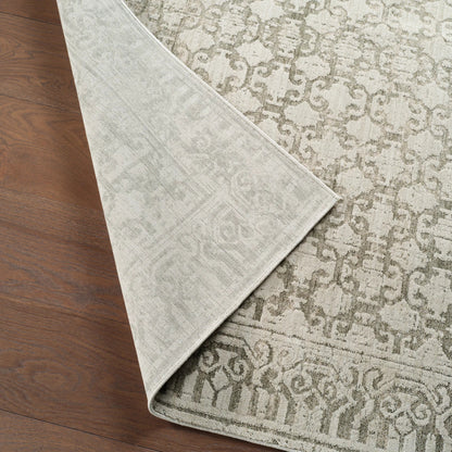Serenita SRE06 Rug by Jaipur Living in green, ivory, white. Made from 100% polyester in a unique style.