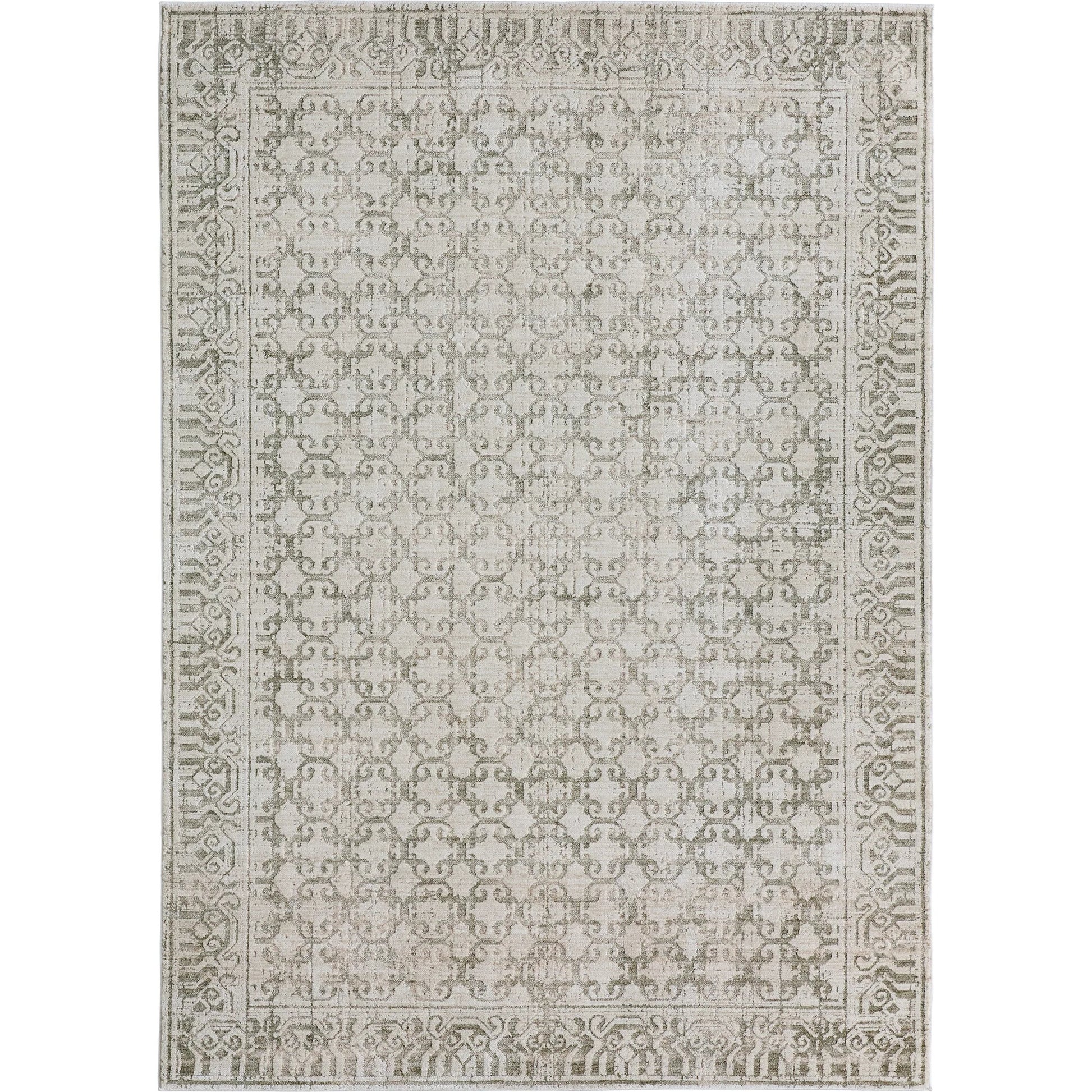 Serenita SRE06 Rug by Jaipur Living in green, ivory, white. Made from 100% polyester in a unique style.