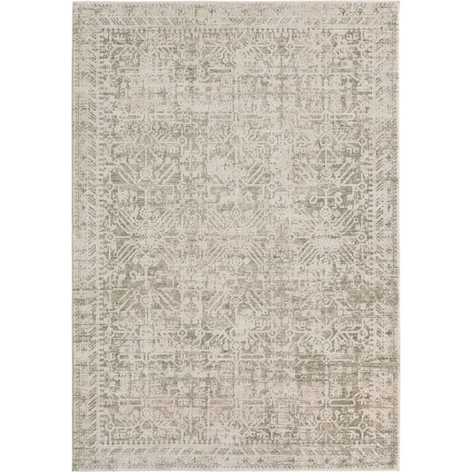 Serenita SRE07 Rug by Jaipur Living in ivory, white, green. Made from 100% polyester in a unique style.