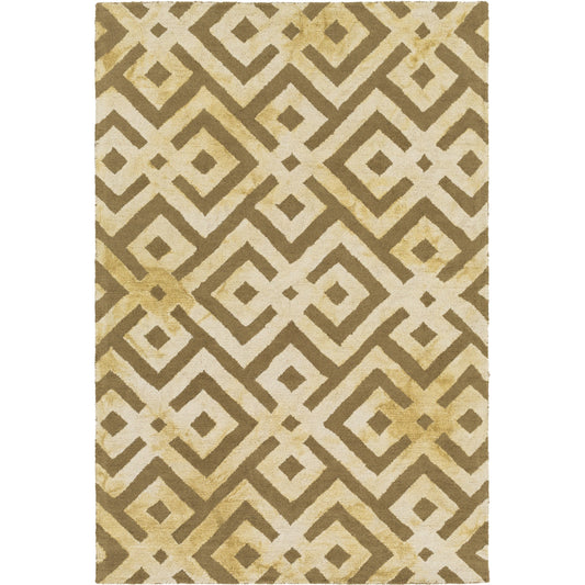 Serafina Rug - 12892 by Surya in beige, olive, tan. Made from wool in a unique style.