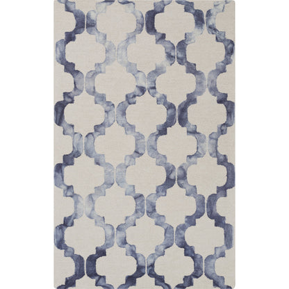 Serafina SRF-2005 Rug by Livabliss in denim, navy, light gray. Made from wool in a unique style.